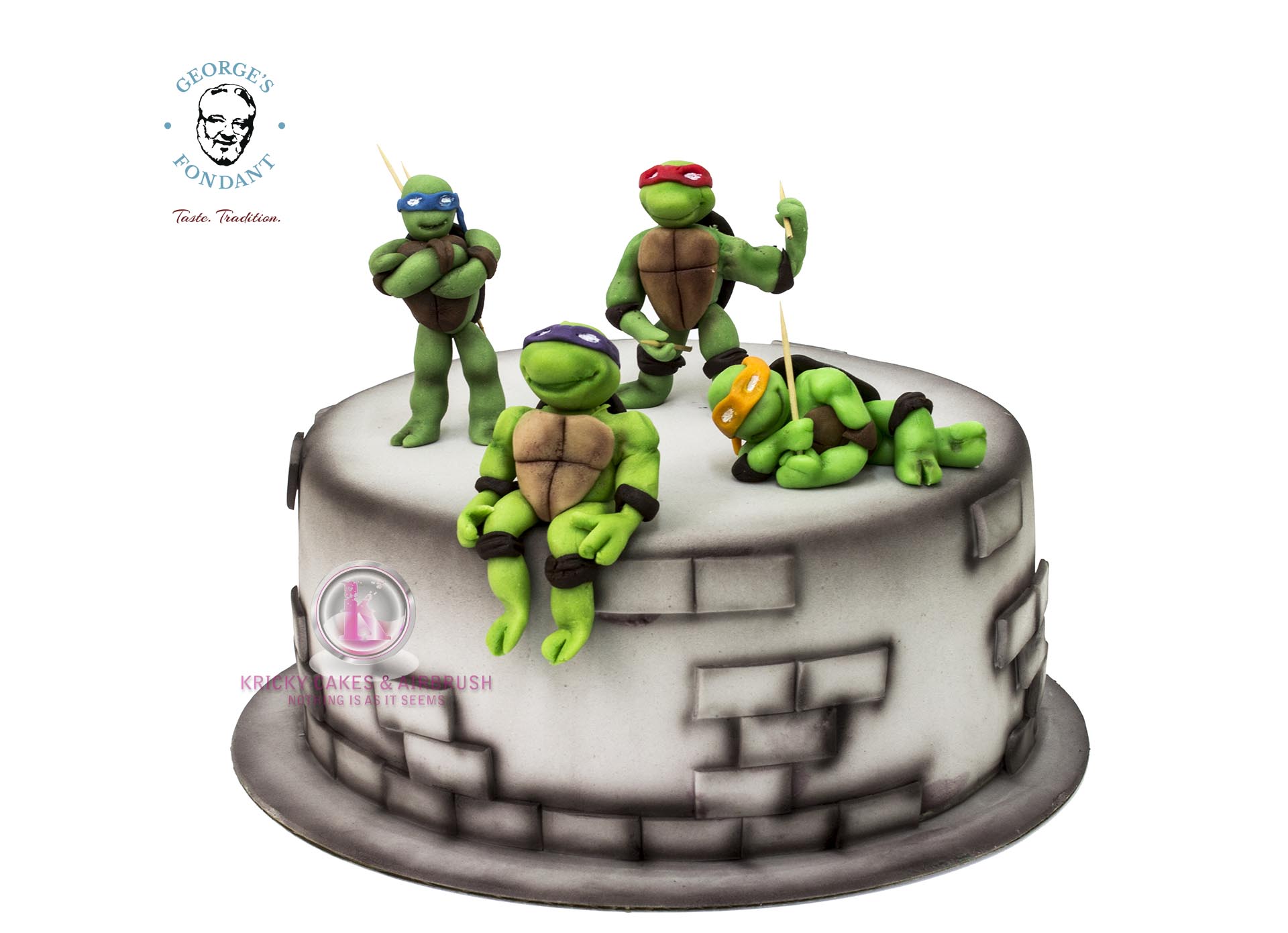 George's Fondant Art Kids Turtle Ninja Cake